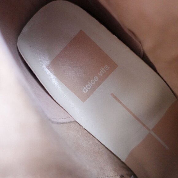 Dolce Vita Women's Ramone Leather Western Ankle Boots Cream Size 8 Pointed Toe - Picture 7 of 11